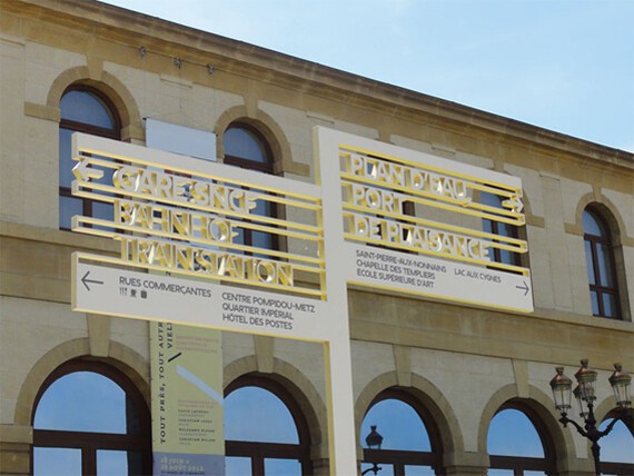Metz City Signage, France.