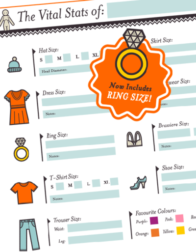 christmas cheat sheets / hojas de medidas para navidades