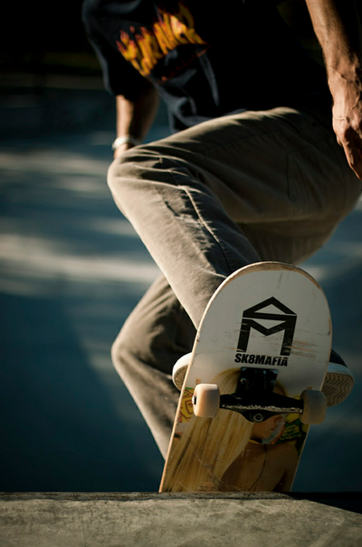 Skater on board.